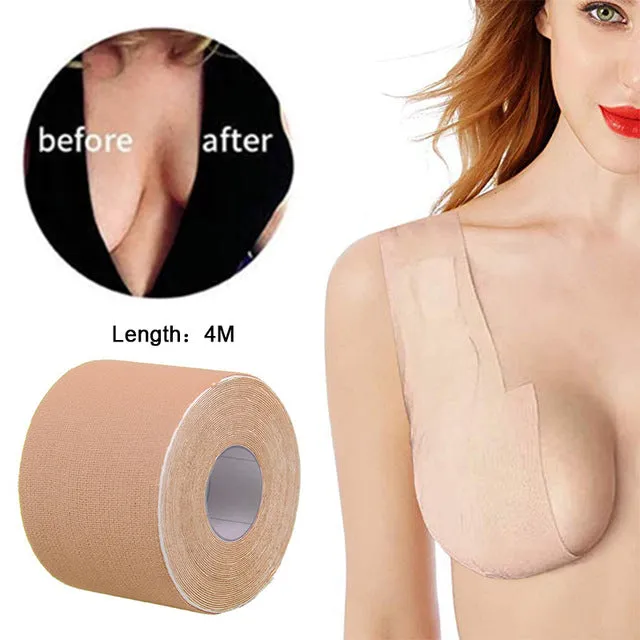 1 Roll 4M Boob Tape Women Breast Nipple Covers Push Up Bra Body Invisible Breast Lift Tape Adhesive Bras Intimates Sexy Bralette