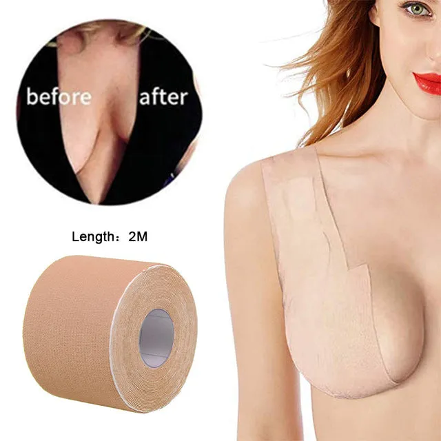 1 Roll 4M Boob Tape Women Breast Nipple Covers Push Up Bra Body Invisible Breast Lift Tape Adhesive Bras Intimates Sexy Bralette