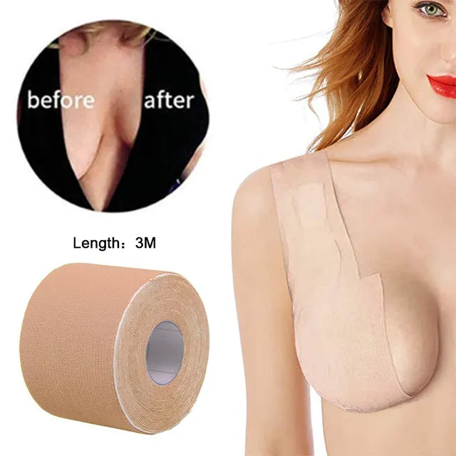 1 Roll 4M Boob Tape Women Breast Nipple Covers Push Up Bra Body Invisible Breast Lift Tape Adhesive Bras Intimates Sexy Bralette