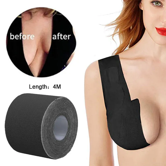 1 Roll 4M Boob Tape Women Breast Nipple Covers Push Up Bra Body Invisible Breast Lift Tape Adhesive Bras Intimates Sexy Bralette