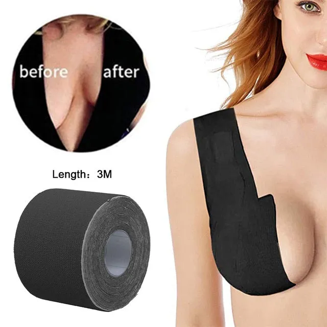 1 Roll 4M Boob Tape Women Breast Nipple Covers Push Up Bra Body Invisible Breast Lift Tape Adhesive Bras Intimates Sexy Bralette