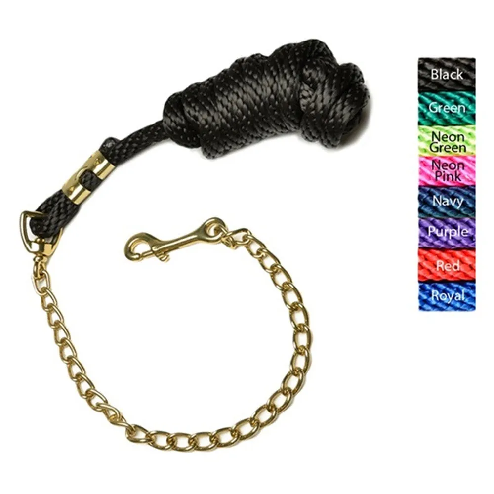 10396 Poly Lead Rope with Chain Great Colors