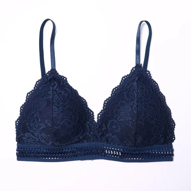 1/2PCS French Style Bralette Seamless Deep V Lace Bra Wireless Thin Underwear Sexy Lingerie Soft Push Up Bras For Women Hot