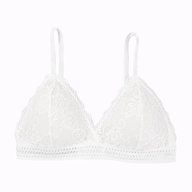 1/2PCS French Style Bralette Seamless Deep V Lace Bra Wireless Thin Underwear Sexy Lingerie Soft Push Up Bras For Women Hot