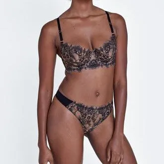 324143 Entice Balconette Bra | Black/Nylon