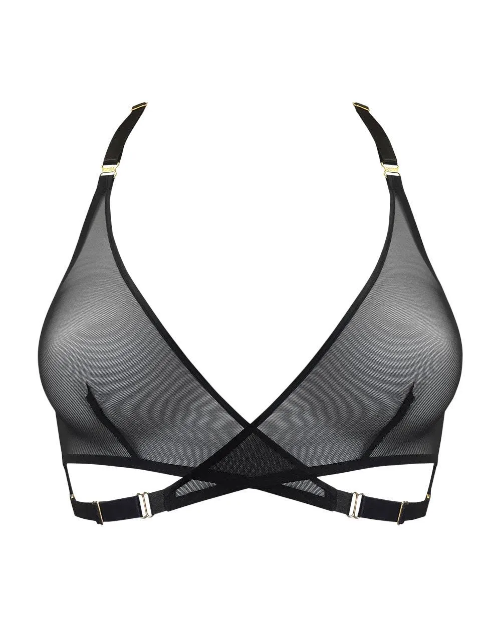 Art Deco Mesh Wrap Bra