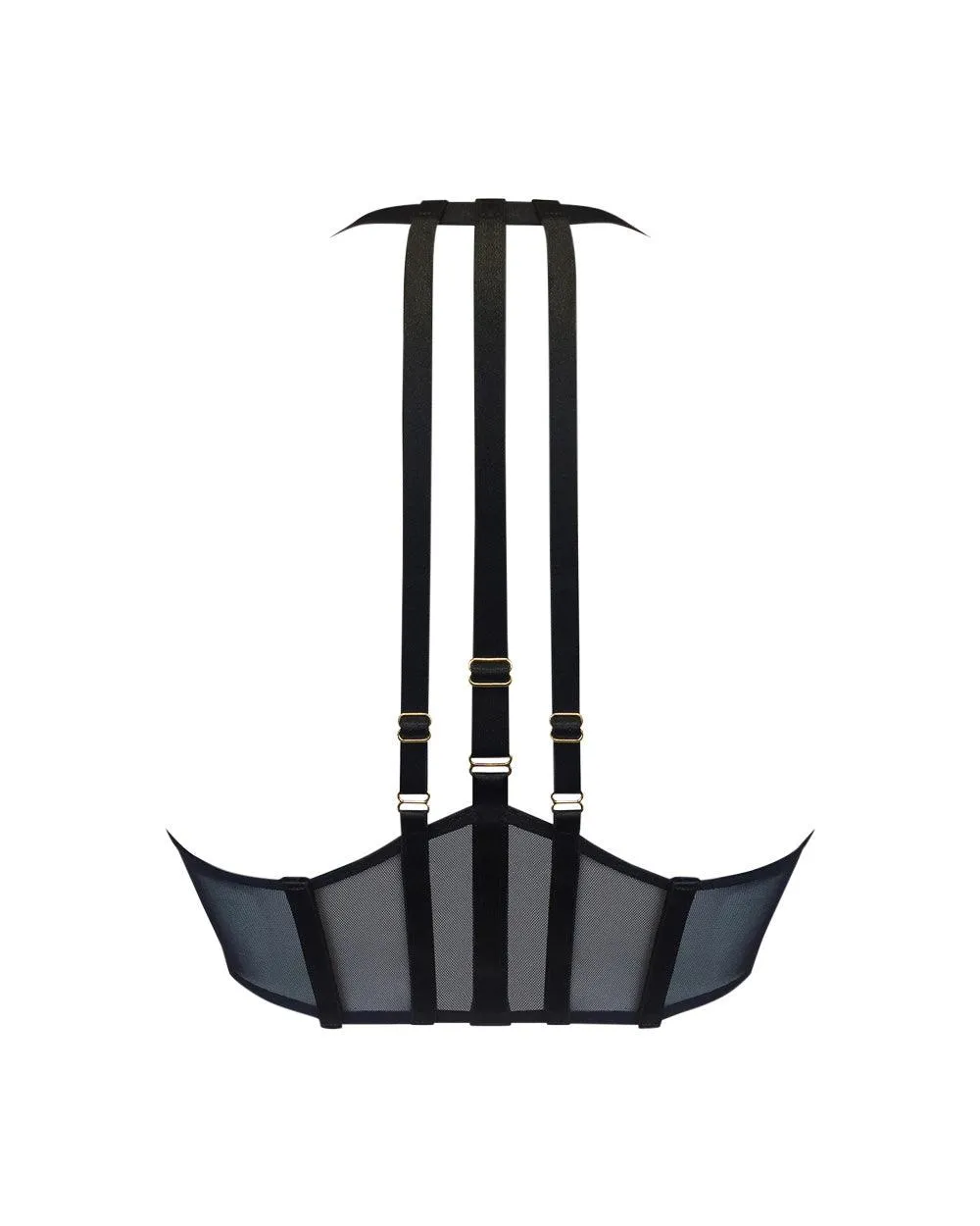 Art Deco Mesh Wrap Bra
