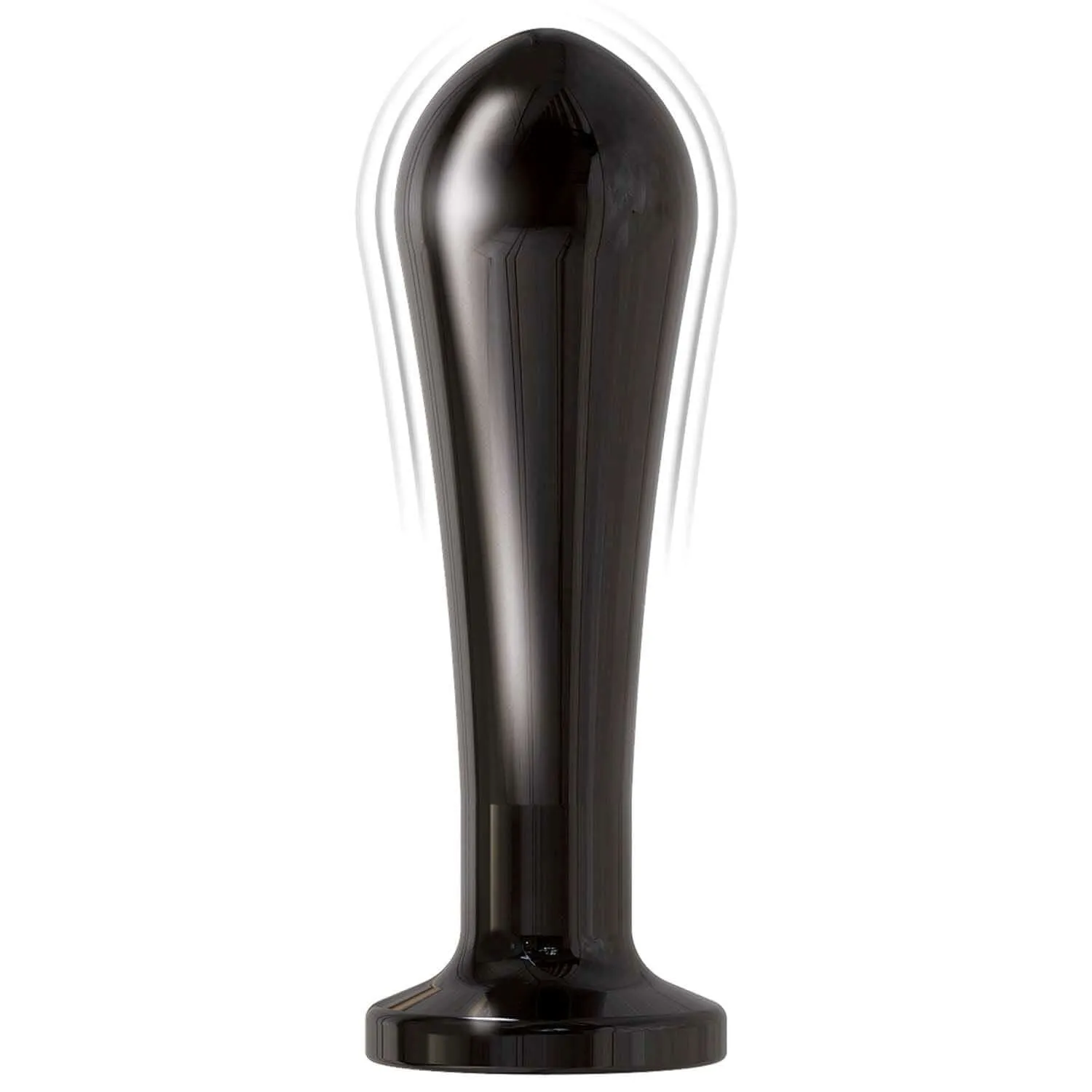 Ass-Sation Remote Control Vibrating Metal Anal Bulb Black