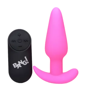 BANG Remote Control 21X Vibrating Silicone Butt Plug - Pink