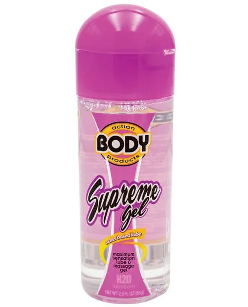 Body Action Supreme Water Based Gel - 2.3 Oz or 4.8 Oz Bottle