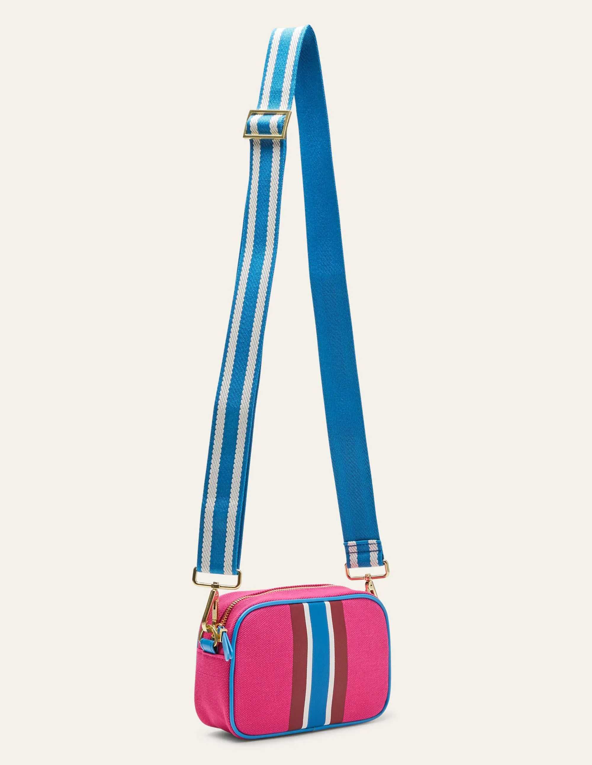 Canvas Crossbody Bag-Festival Pink