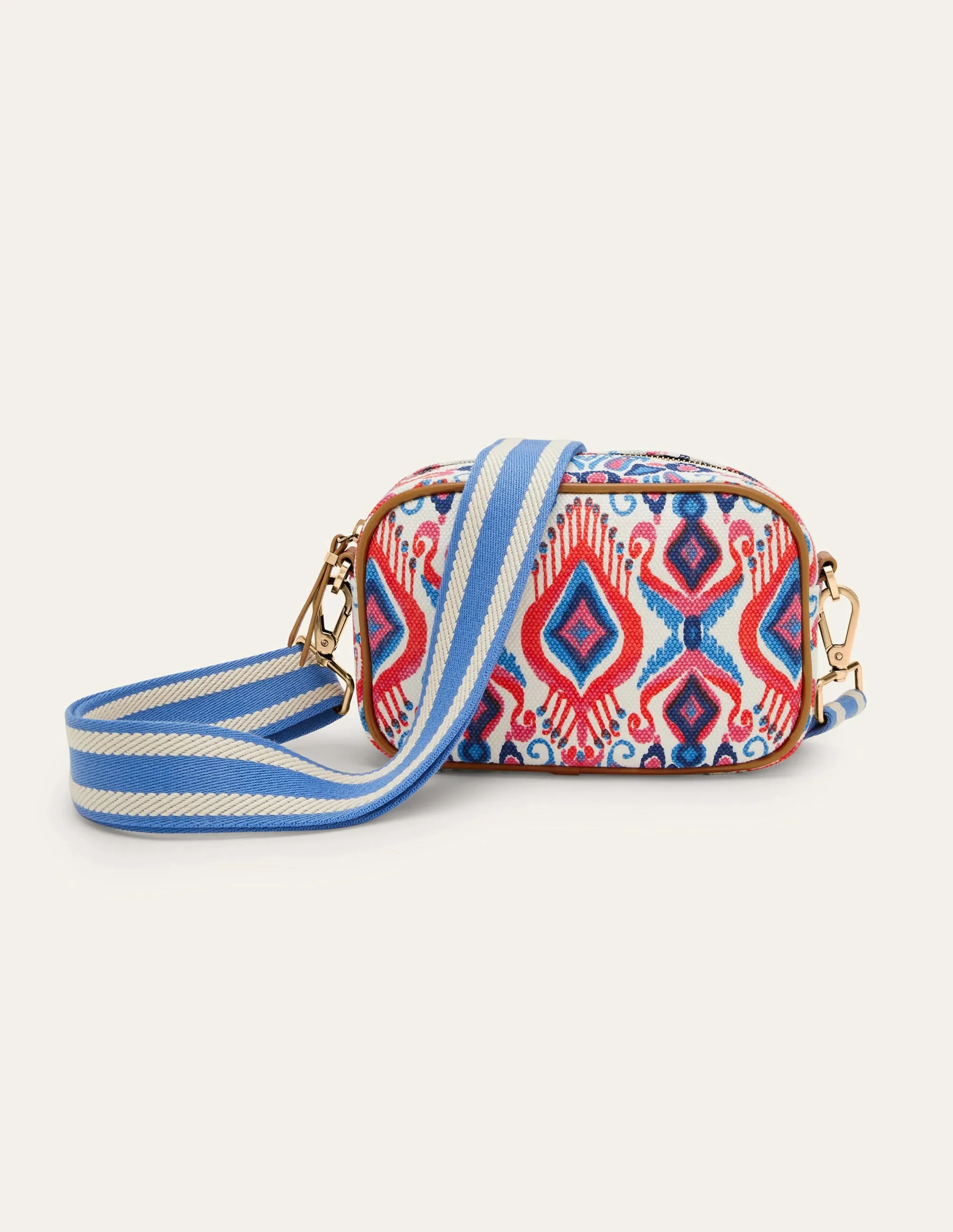 Canvas Crossbody Bag-Multi, Ikat Paradise