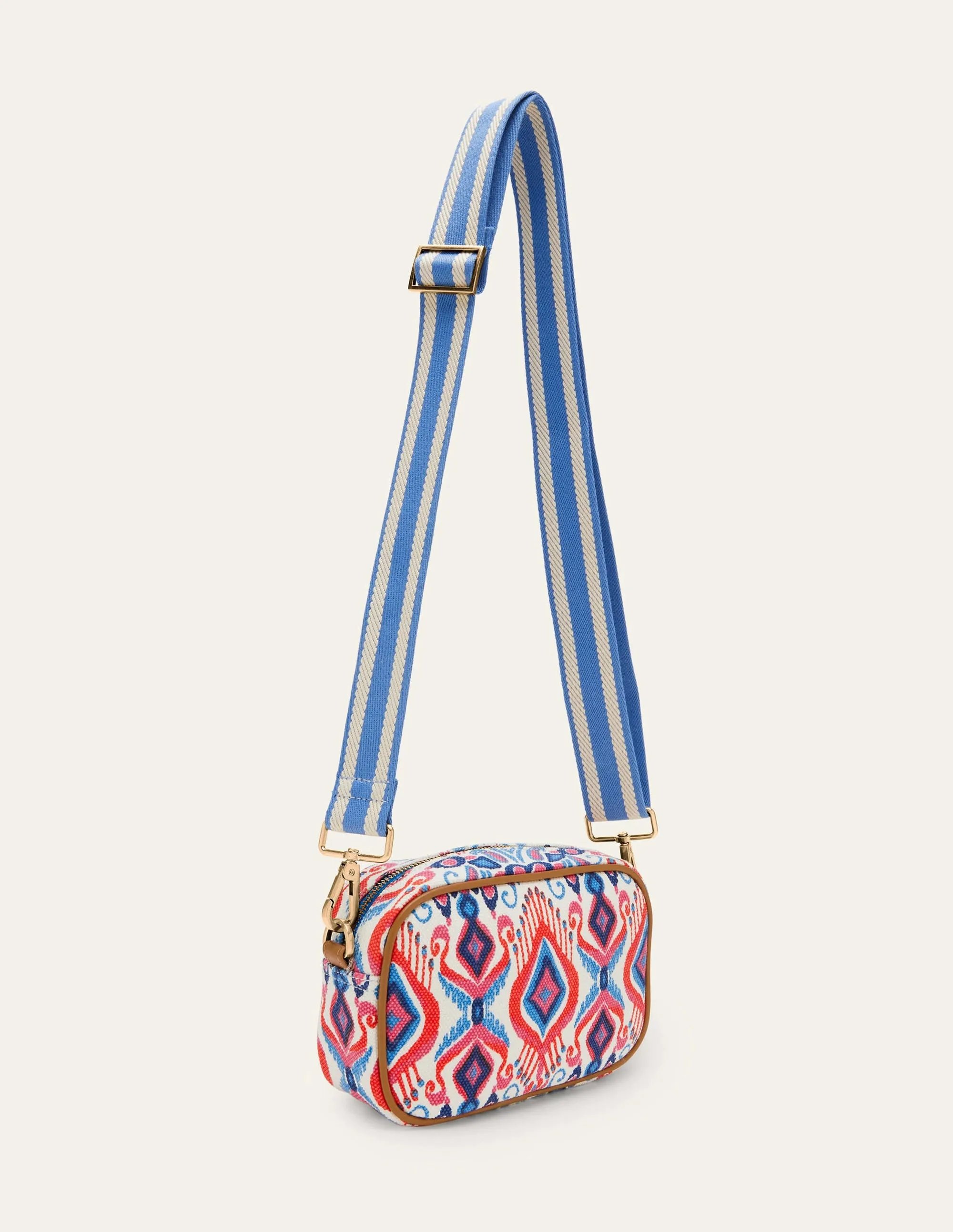 Canvas Crossbody Bag-Multi, Ikat Paradise