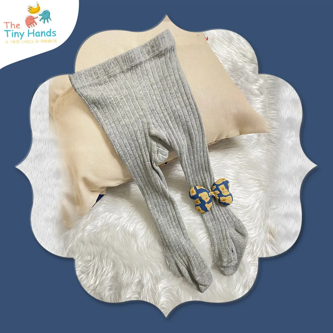Chirpy Cheer Black and Grey Cotton Stockings (2-3) Years