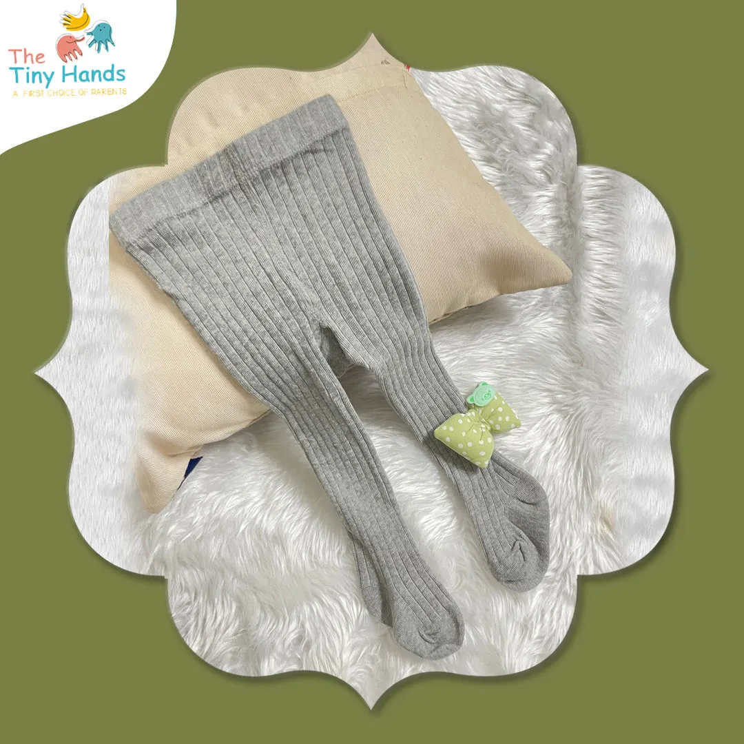 Chirpy Cheer Black and Grey Cotton Stockings (2-3) Years