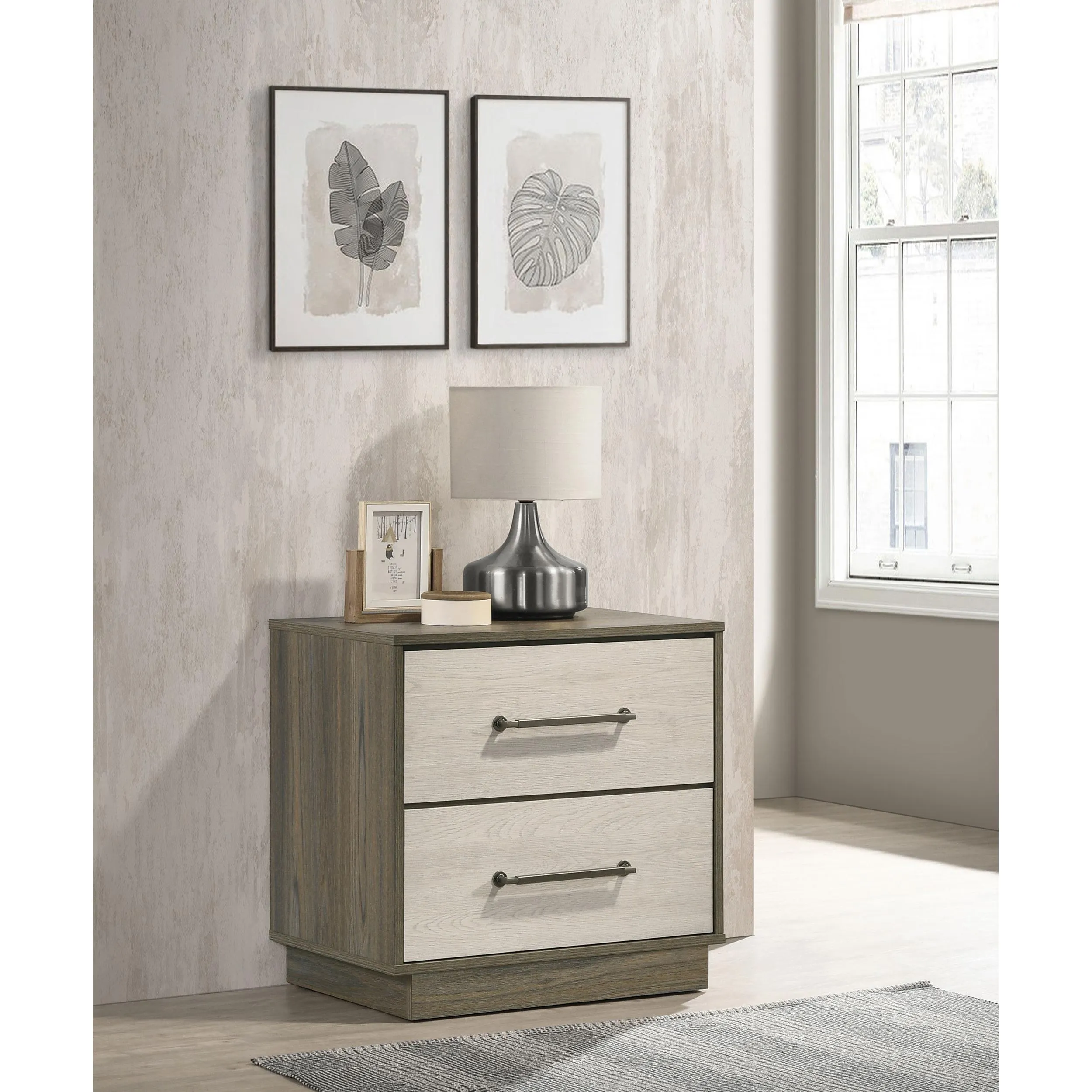 Coaster Furniture Fenwick 224982 2-drawer Nightstand Bedside Table - Grey Oak