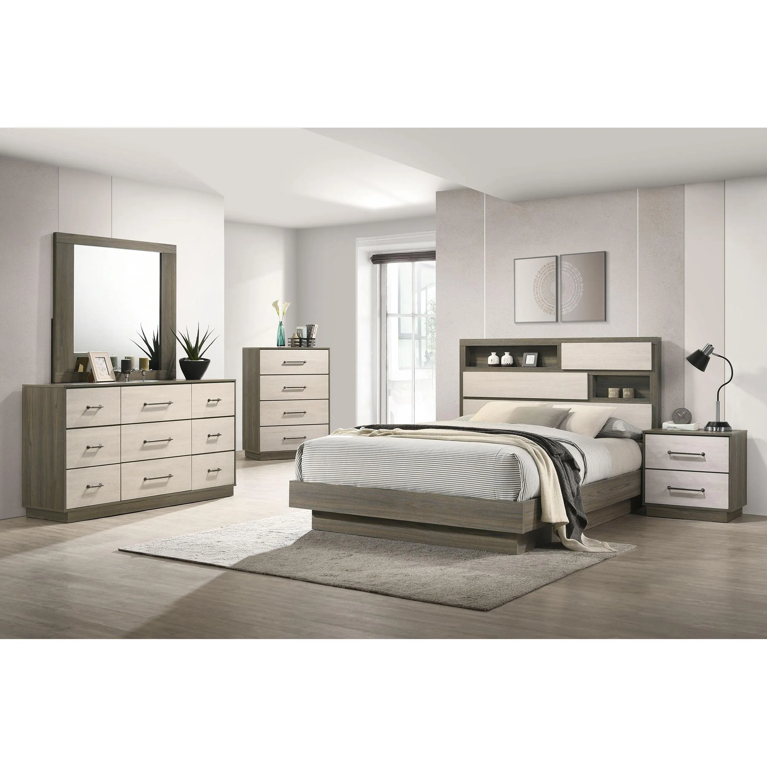 Coaster Furniture Fenwick 224982 2-drawer Nightstand Bedside Table - Grey Oak