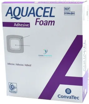 Convatec Aquacel Foam Adhesive Dressings 10cm x 10cm - 10 Pack