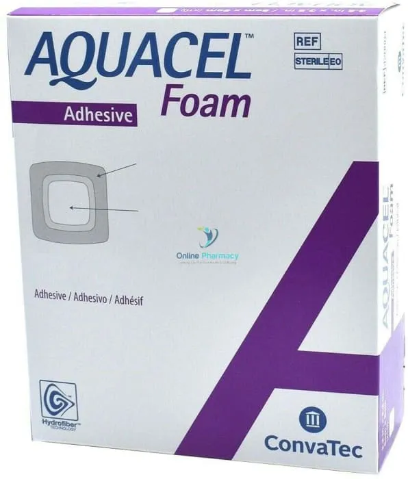 Convatec Aquacel Foam Adhesive Dressings 10cm x 10cm - 10 Pack