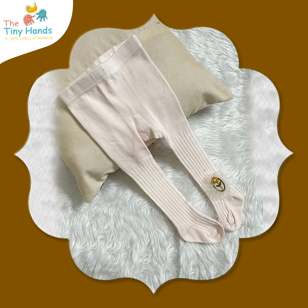 Cupcake Light Pink and Grey Cotton Stockings (1-2) Years