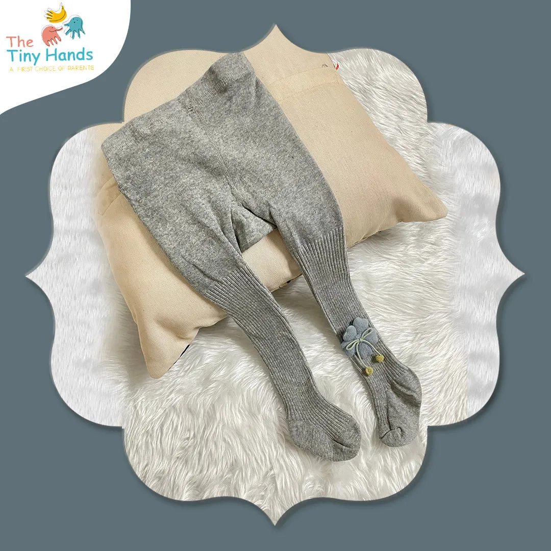 Cupcake Light Pink and Grey Cotton Stockings (1-2) Years