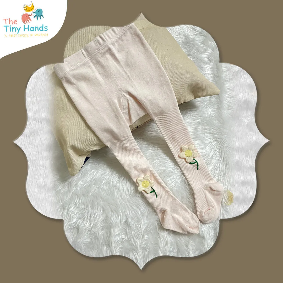 Cupcake Light Pink and Grey Cotton Stockings (1-2) Years