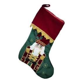 Embroidered Nutcracker Stocking - 18 inch -