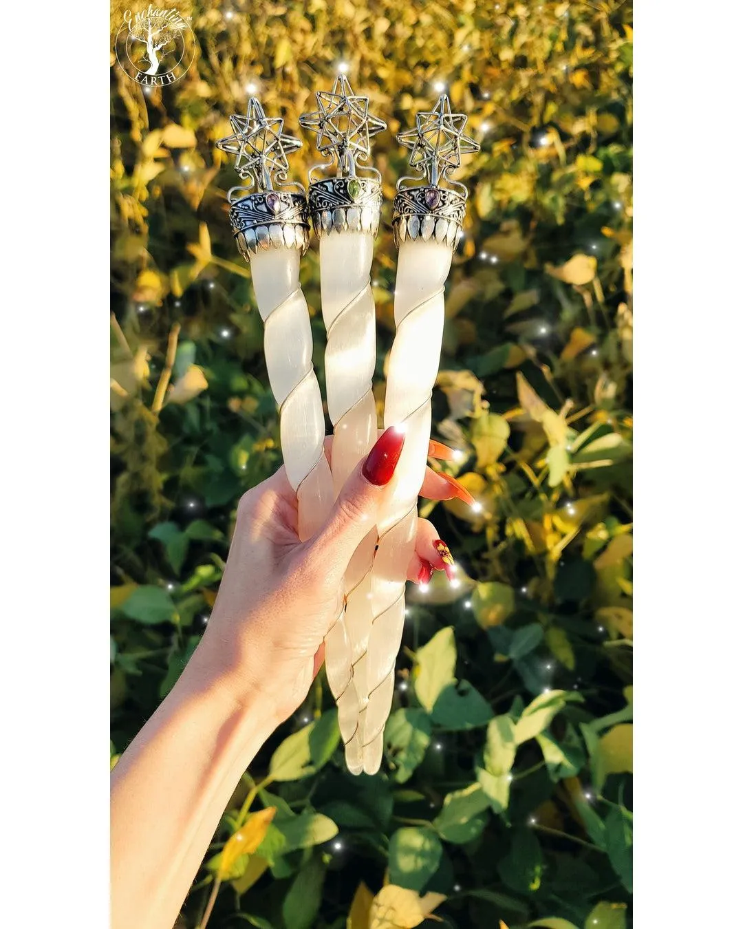 Enchantress Merkaba Satin Spar (Selenite) Wand