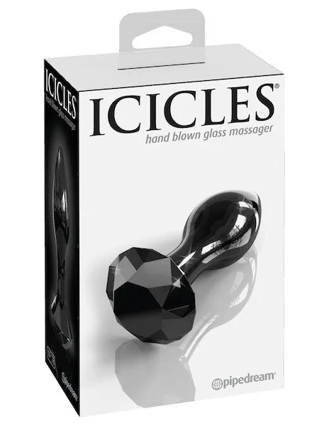 Icicles No. 78 Gemcut Butt Plug - Black