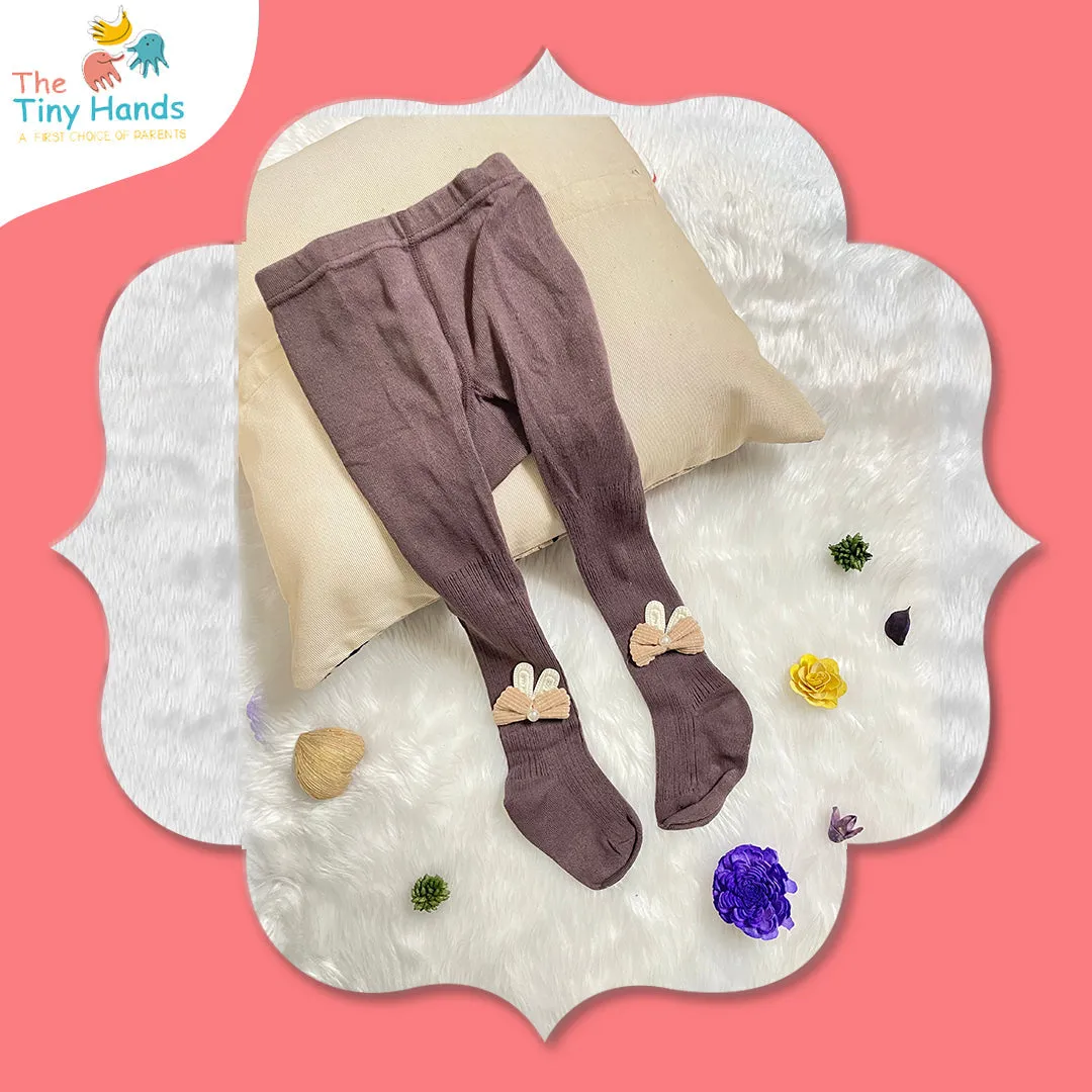 Little Twinkle Toes White and Brown Cotton Stockings (0-1) Years