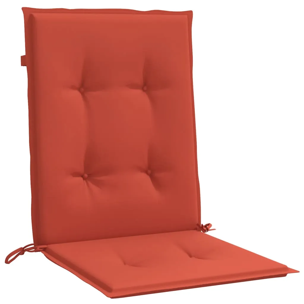 Lowback Chair Cushions 2 pcs Melange Red 100x50x4 cm Fabric