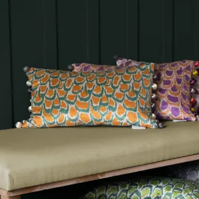 Nada Printed Feather Cushion Rust