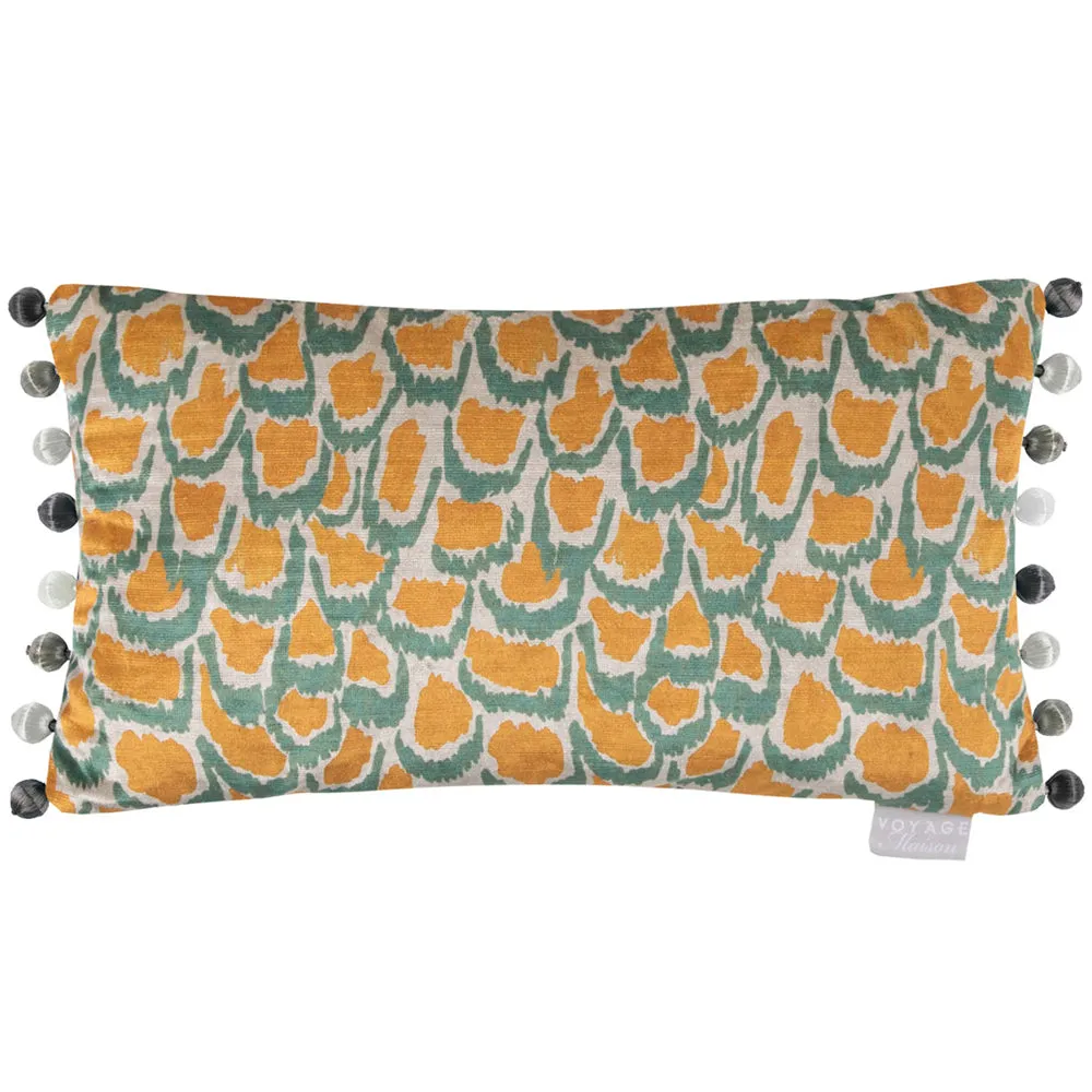 Nada Printed Feather Cushion Rust