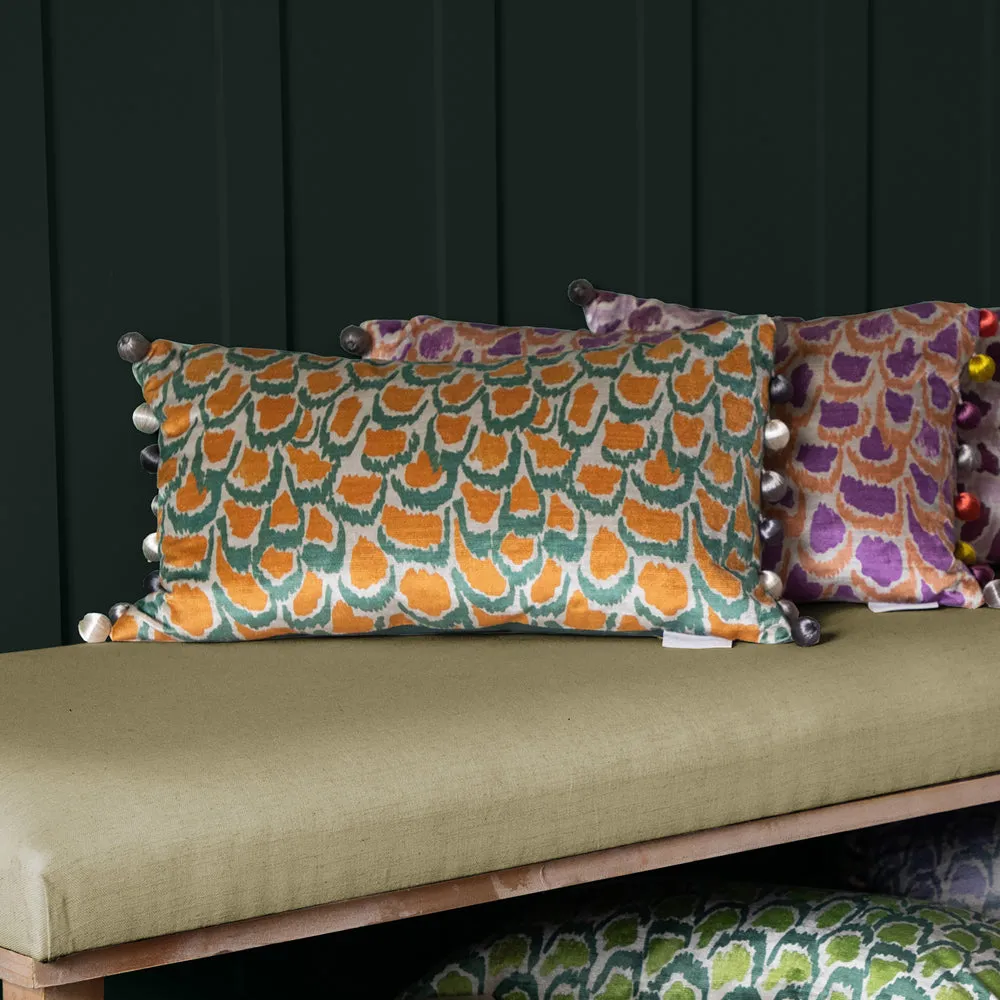 Nada Printed Feather Cushion Rust