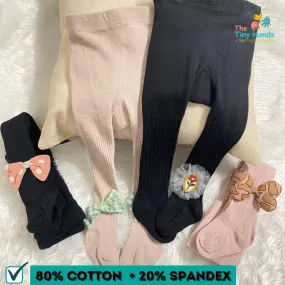 Play Party Pink and Black Cotton Stockings (0-1) Years