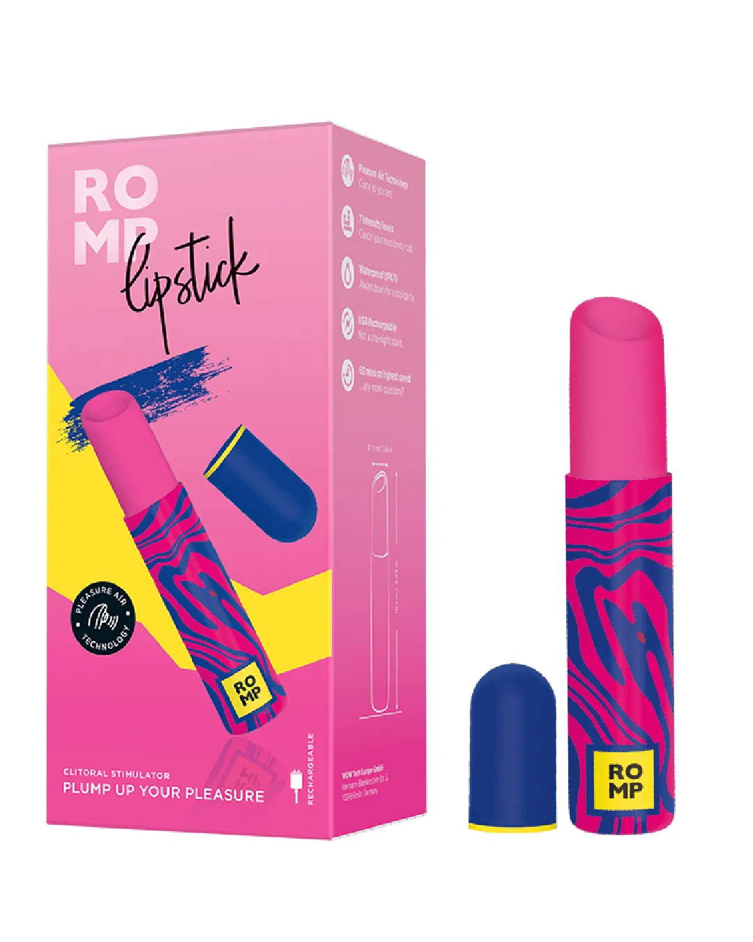 Romp Lipstick Pleasure Air Clitoris Stimulator Vibrator
