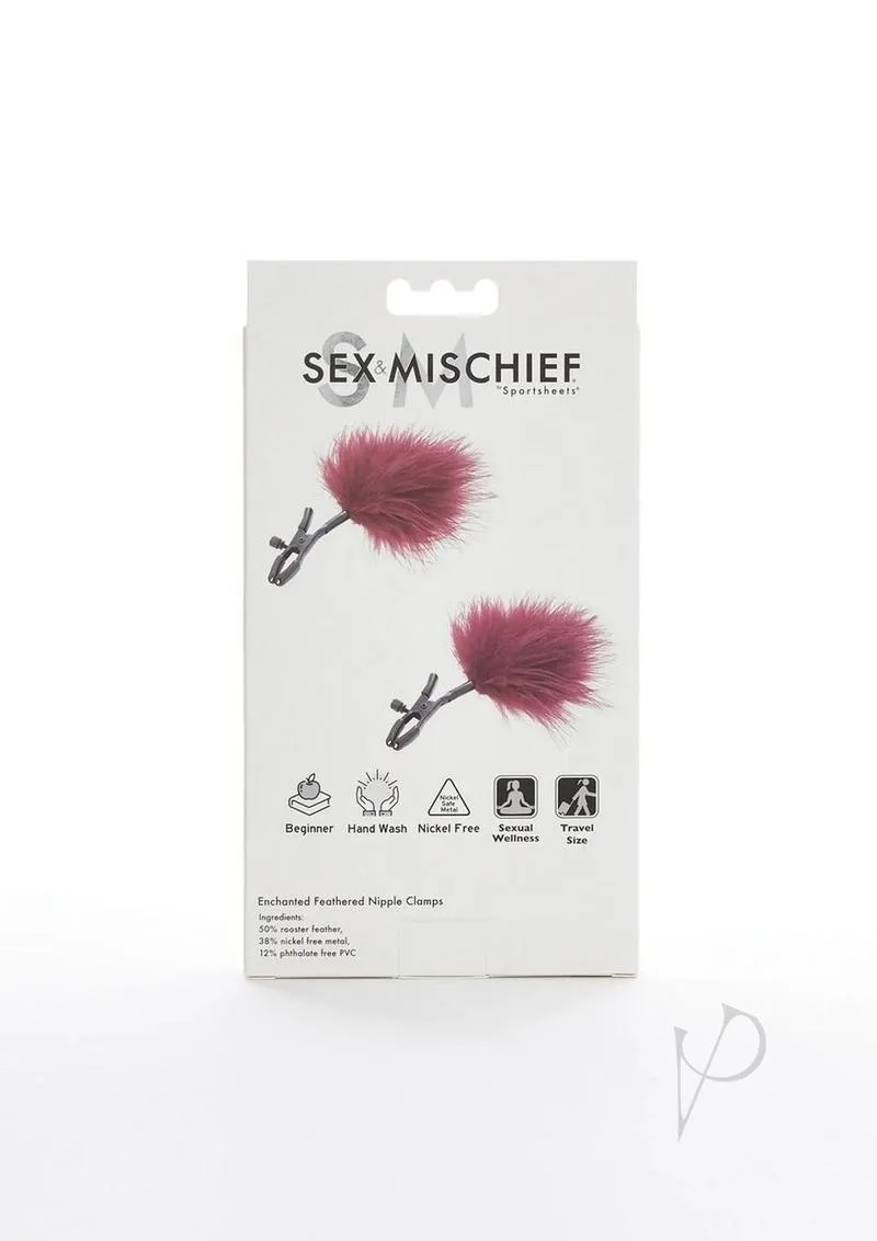 Sandm Enchanted Feather Nipple Clamps