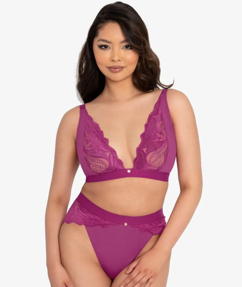 Scantilly Indulgence Wire-free Bralette - Orchid/Latte