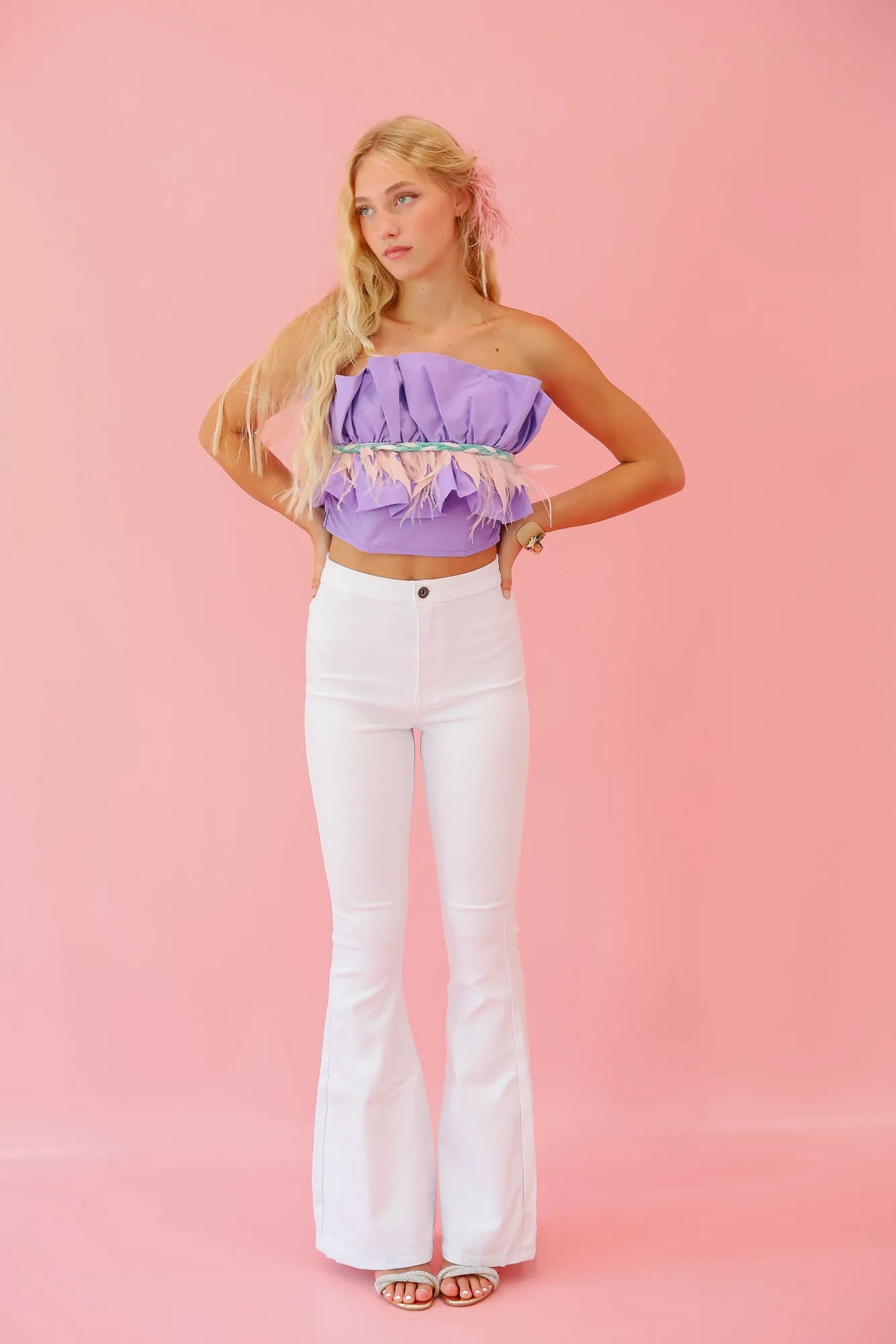 THE VIOLET FEATHER TOP