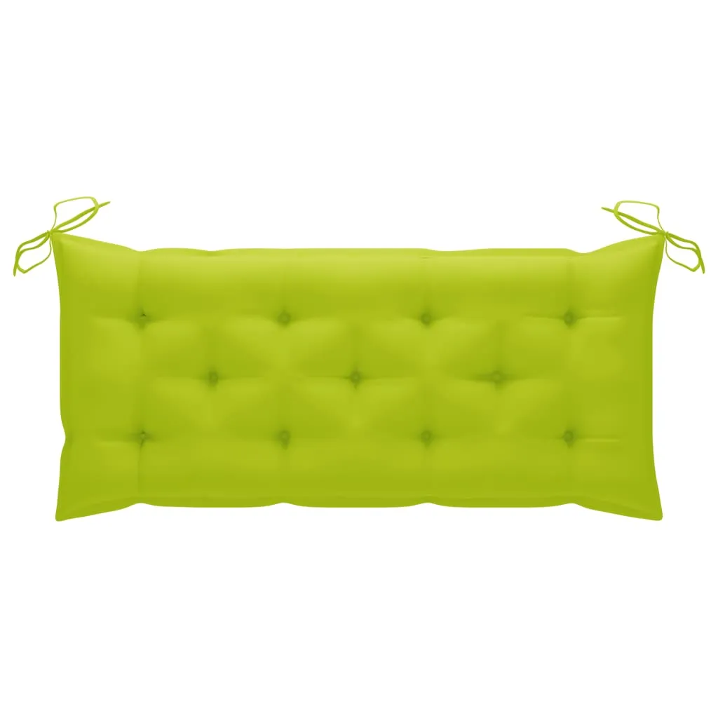 vidaXL Patio Bench with Cushion 47.2'' Bamboo - Outdoor Garden Furniture