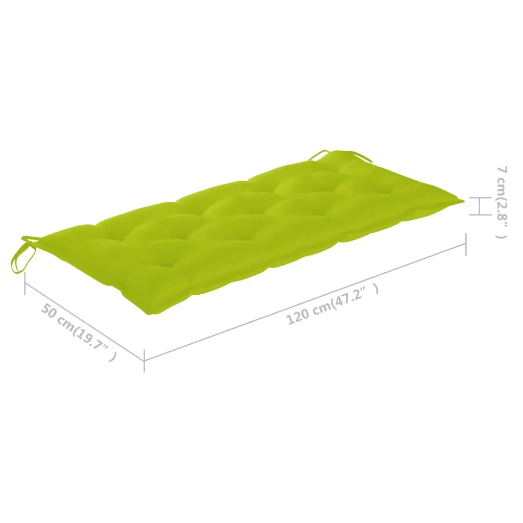 vidaXL Patio Bench with Cushion 47.2'' Bamboo - Outdoor Garden Furniture