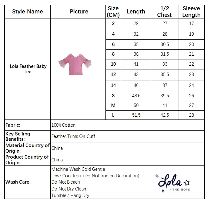 Women's Lola Feather Baby Tee
